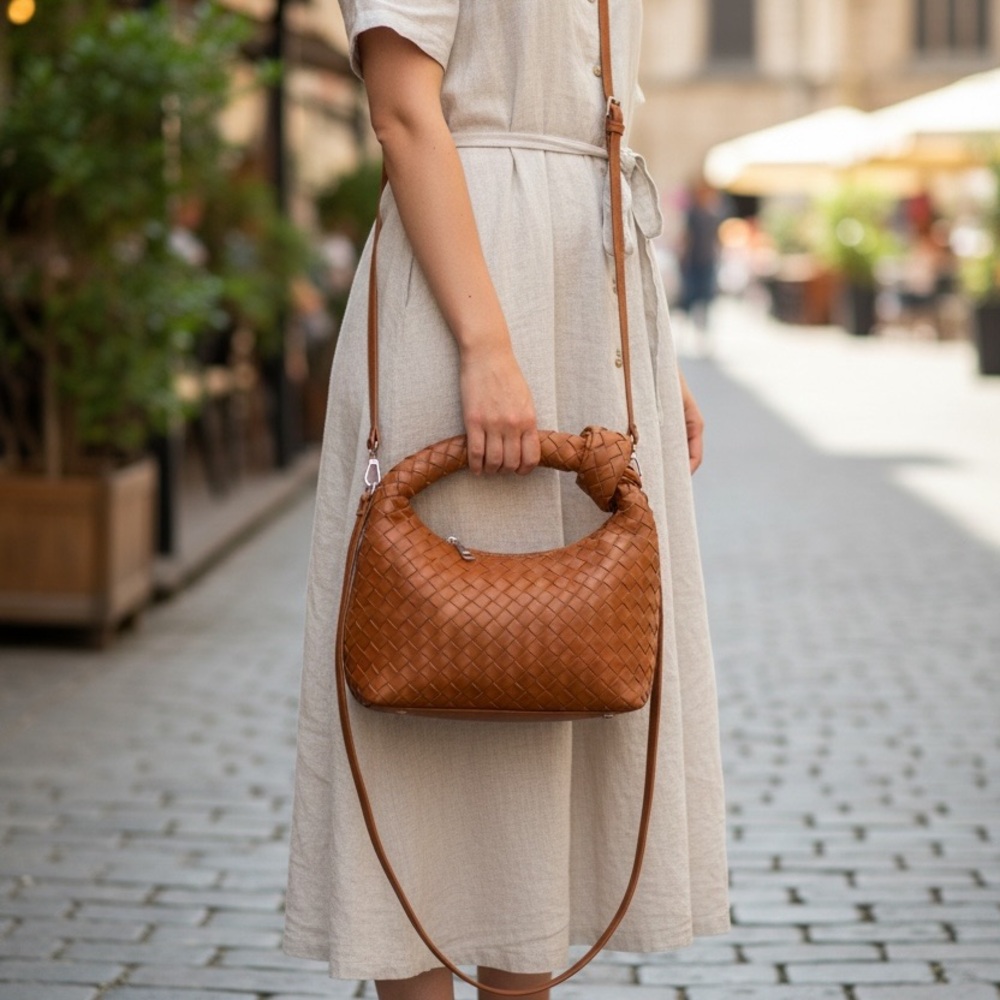 Ophelia Roe Woven Knotted Shoulder/Crossbody Bag NWT
